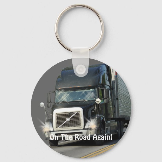 Llavero Black Truck Truck Driver Art Keychain (Anverso)