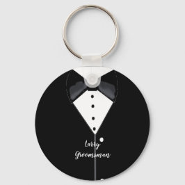 Llavero Black Tuxedo Personalized Groomsman