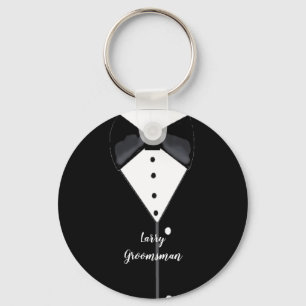 Llavero Black Tuxedo Personalized Groomsman