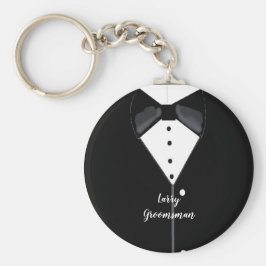 Llavero Black Tuxedo Personalized Groomsman