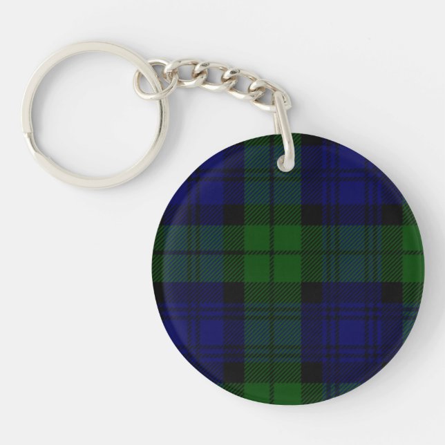 Llavero Black Watch Tartan Blue Green Plage (Frente)