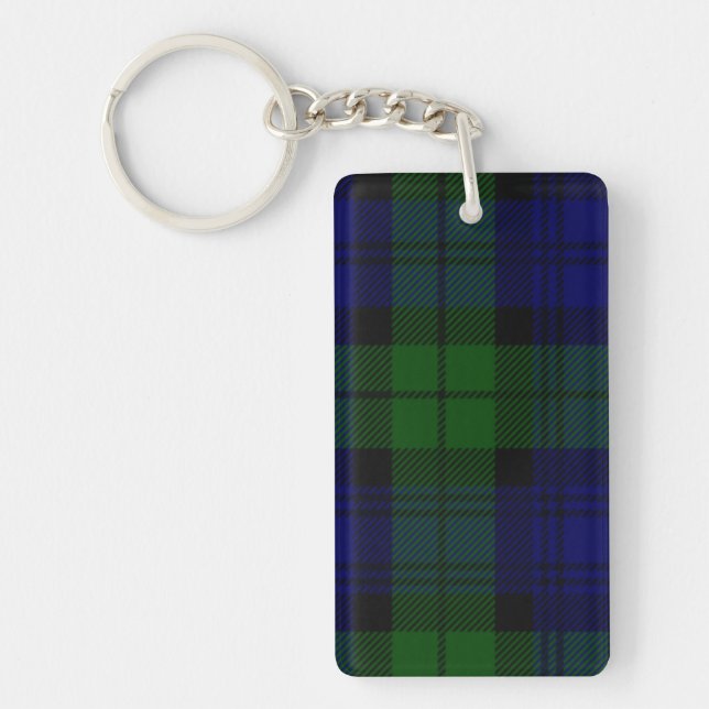 Llavero Black Watch Tartan Blue Green Plage (Frente)
