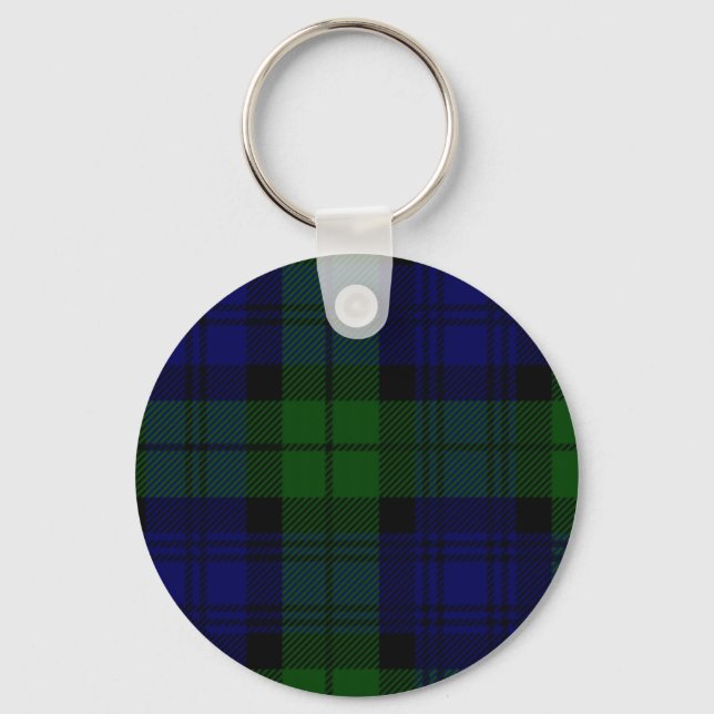 Llavero Black Watch Tartan Blue Green Plage (Anverso)