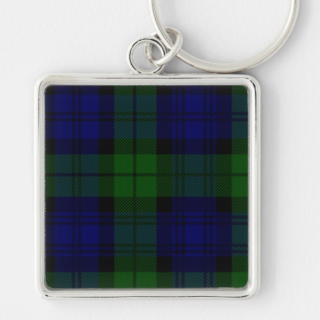 Llavero Black Watch Tartan Blue Green Plage (Frente)