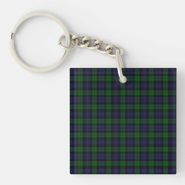 Llavero Black Watch Tartan Plaid Scottish Plaid Pattern (Frente)