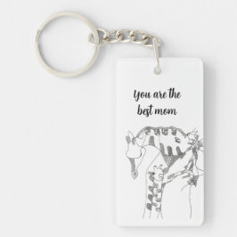 Llavero Black & white abstract stick  tapestries wood wall