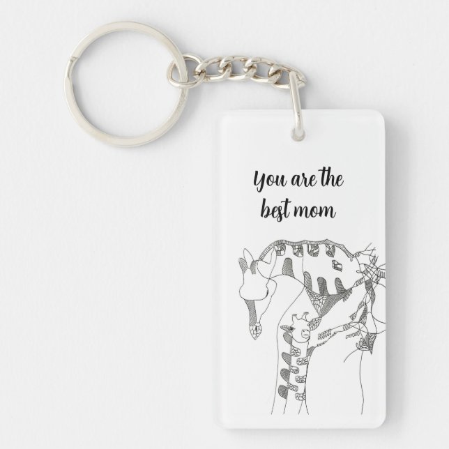 Llavero Black & white abstract stick  tapestries wood wall (Frente)