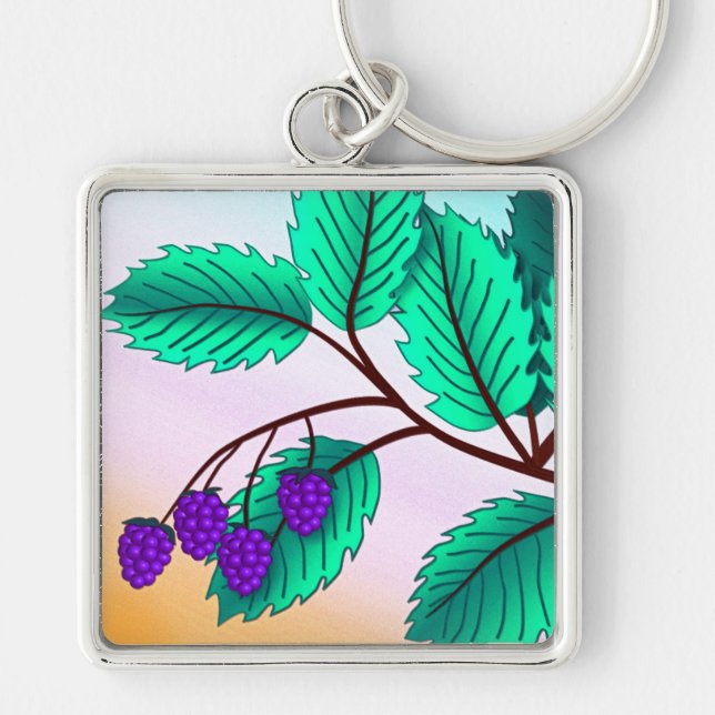 Llavero Blackberries en una rama (Frente)