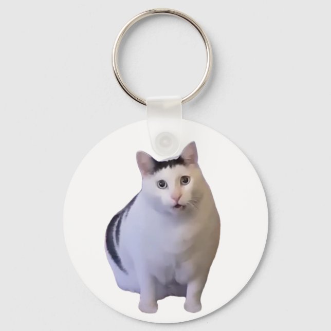 Llavero Blackcat Meme de doble cara Keychain (Anverso)