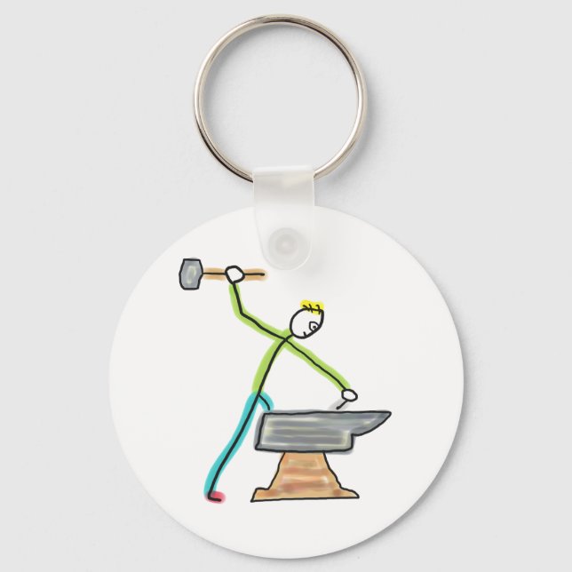 Llavero Blacksmithing Stickman (Anverso)