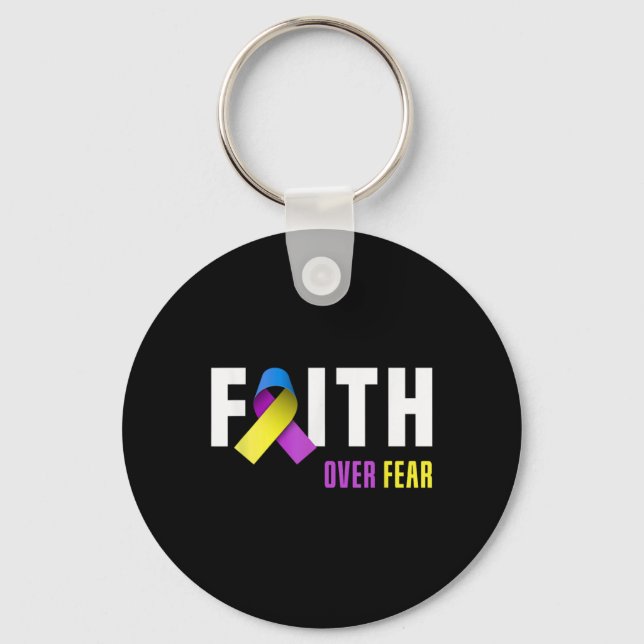 Llavero Bladder Cancer Warrior Faith God Bladder Cancer Aw (Anverso)