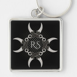 Llavero Blades curvados monogramados de bordes nítidos Cad