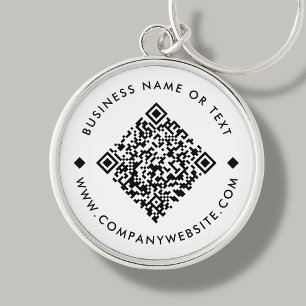 Llavero Blanca Cadena de claves de código QR para Person