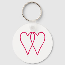 Llavero Blanco de 2 corazones junto los regalos de Zazzle 