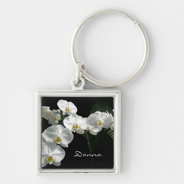 Llavero blanco de las orquídeas (Frente)