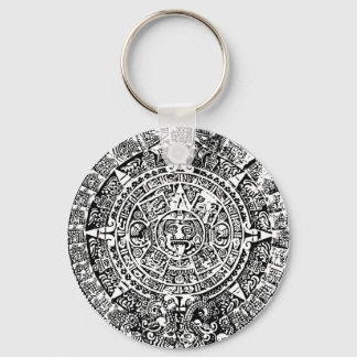 Llavero Blanco del calendario maya