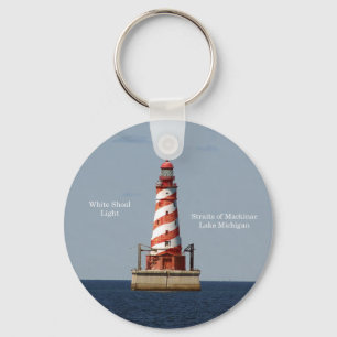 Llavero blanco del faro del bajío