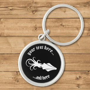 Llavero Blanco del icono del calamar