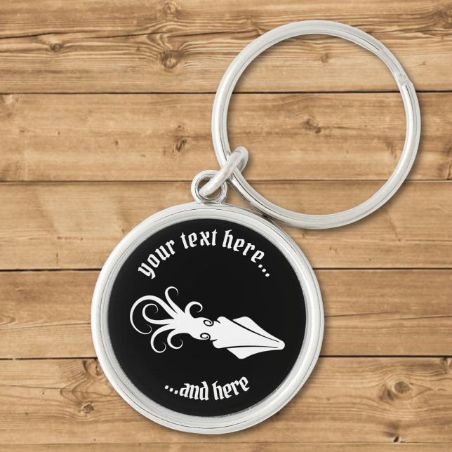 Llavero Blanco del icono del calamar (Subido por el creador)