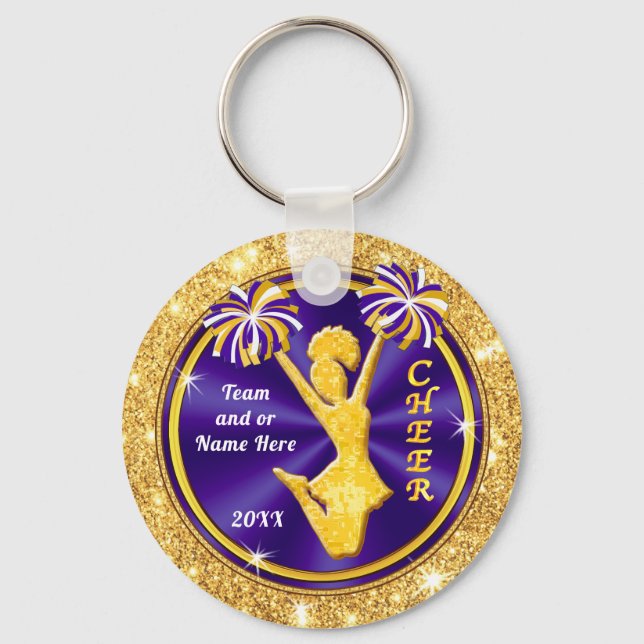 Llavero Blanco Morado de Oro Blanco Personalizado, Regalos (Anverso)