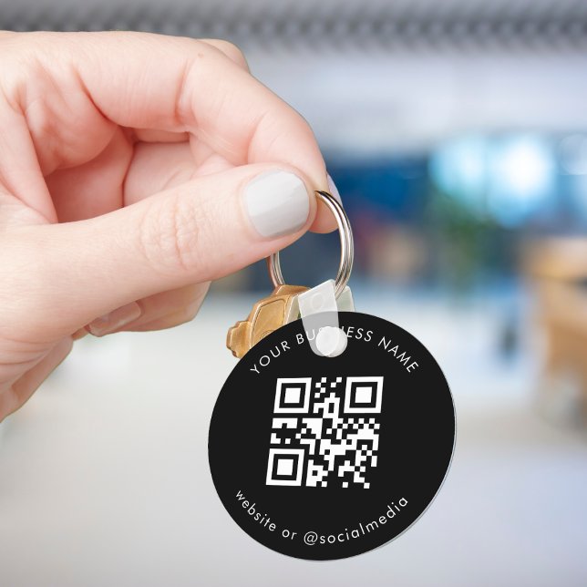 Llavero Blanco negro Añadir tu Personalizado de código Qr  (Subido por el creador)