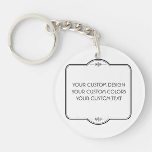 Llavero BLANCO Su Diseño Aquí - Keychain