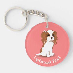 Llavero Blenheim Cavalier King Charles Spaniel Pink
