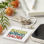Llavero Blessed Mathematics Teacher Acrylic Keychain<br><div class="desc">Los profesores son una bendición. Trabajan muy duro. Este diseño está resaltando a los profesores de matemáticas. Este es un tema que muchos estudiantes no aprecian y no entienden bien. Se necesita paciencia para enseñar esto. Este diseño será un regalo atesorado para recibir como profesor de matemáticas.</div>