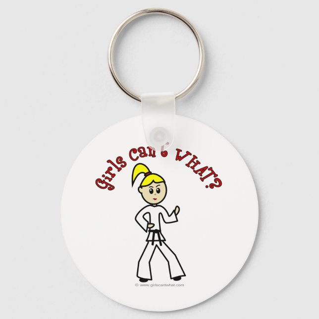 Llavero Blonde Karate Chica (Anverso)