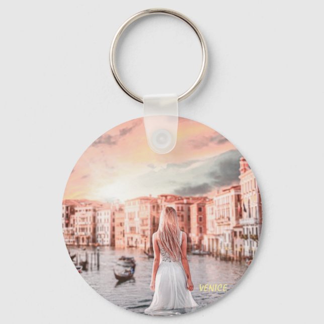 Llavero Blondie En La Venecia Romántica (Anverso)