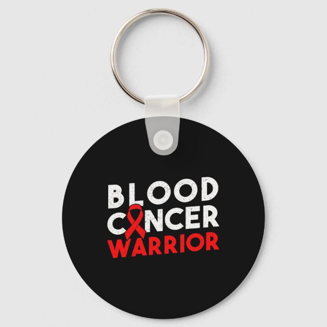 Llavero Blood Cancer Warrior Ribbon 2  (Anverso)