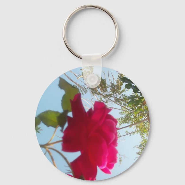Llavero Bloom celestial: Un Rosa contra el cielo (Anverso)