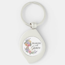 Llavero Bloom con Grace Elegent Floral Woman Silhouette