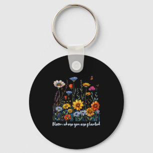 Llavero Bloom Donde Se Plantan Flores Silvestres Positivas