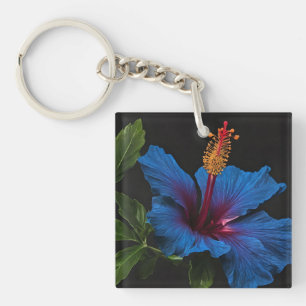 Llavero "Bloom Serene: La belleza de las flores azules de