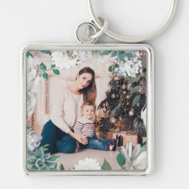 Llavero Blooming Joy Floral Navidades Foto Keychain