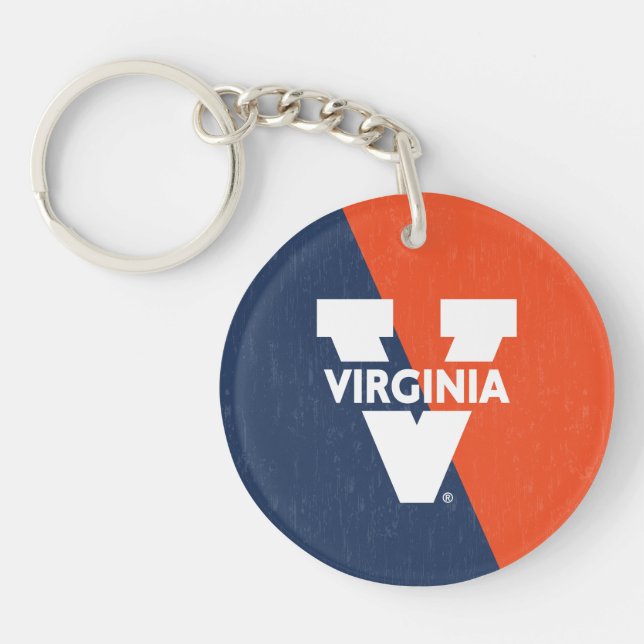 Llavero Bloque de color de Virginia Cavaliers (Frente)