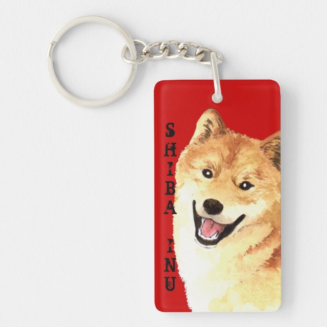 Llavero Bloque de color Shiba Inu (Frente)