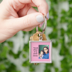 Llavero Bloque de fotos elegante con foto y cita personali