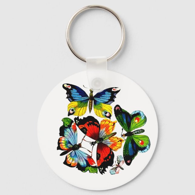 Llavero Bloque De Mariposas (Anverso)