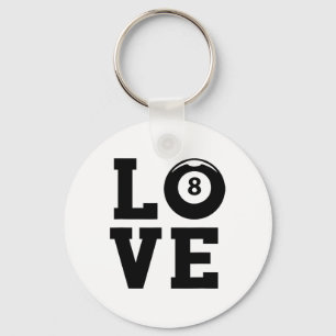 Llavero Bloque gráfico de amor Billard Snooker Billard Cue