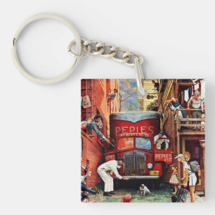 Llavero Bloque por carretera de Norman Rockwell