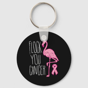 Llavero Bloqueo de cáncer de mama Flamingo Cinta rosa Cons