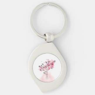 Llavero Blossom Breeze – Teardrop Floral Keychain