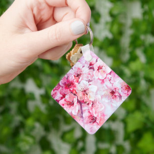 Llavero Blossom de pepita rosa suave vintage