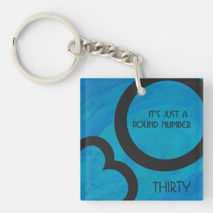 Llavero Blue 30 Decade Birthday