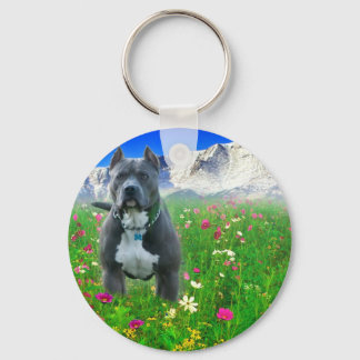 Llavero Blue American Pit Bull Terrier, Pico de Cerdos