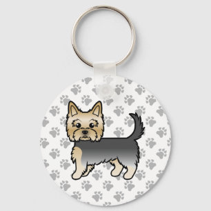 Llavero Blue And Gold Yorkshire Terrier Cartog Perro & Paw
