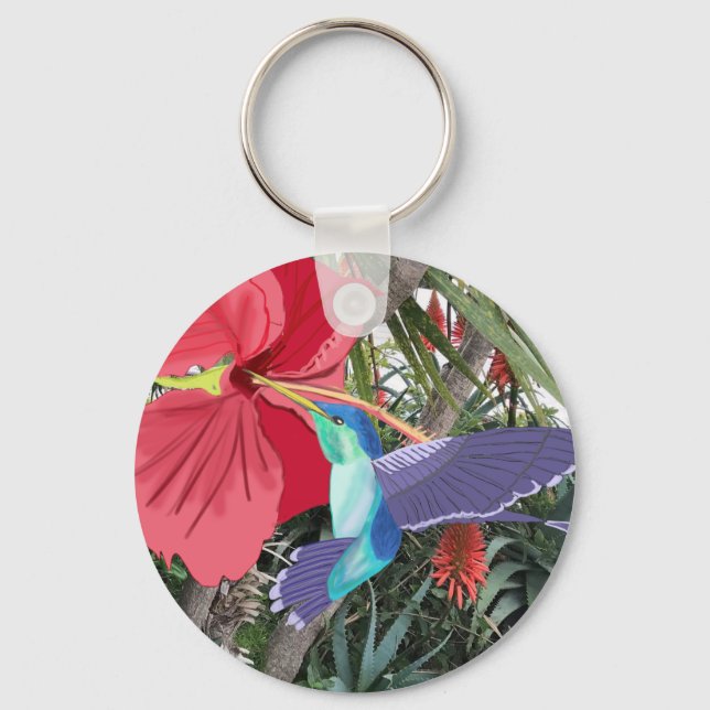 Llavero Blue and Green Hummingbird (Anverso)