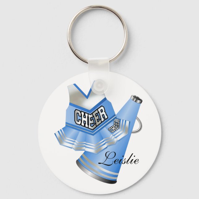 Llavero Blue and White Cheerleader KeyChain (Anverso)